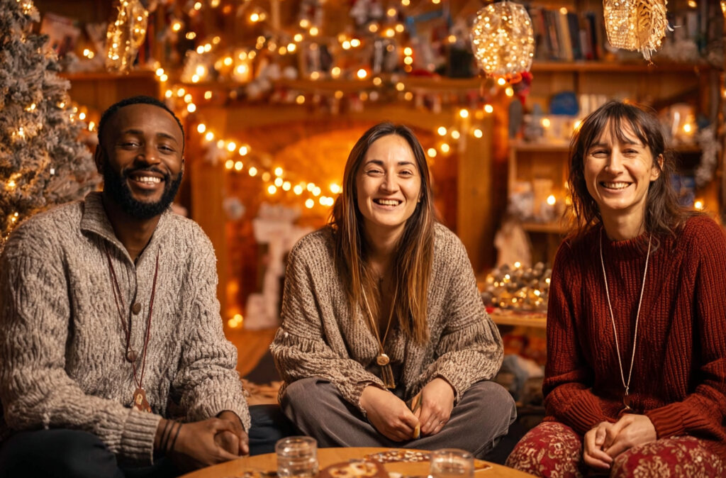 Teachers relaxing at Christmas time